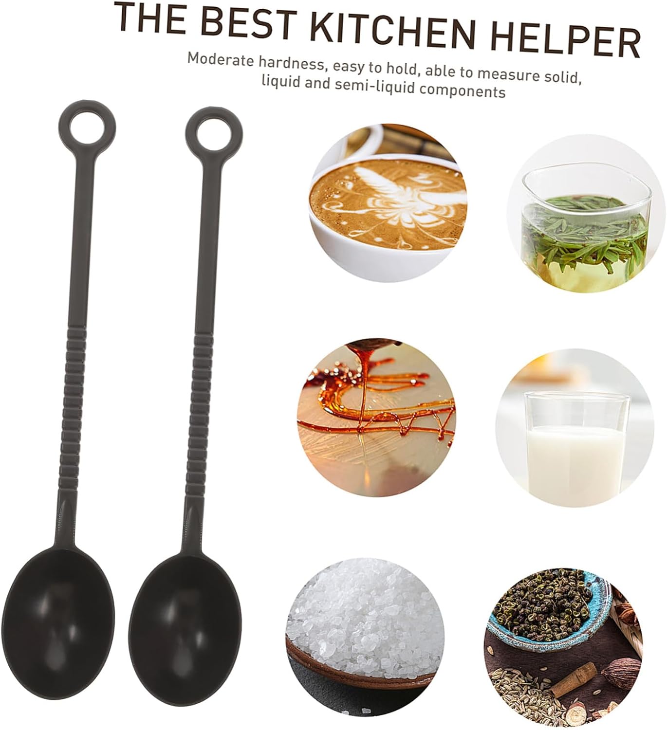 50pcs Plastic Coffee Scoop with Long Handle for Measuring Coffee Powder Protein Spices and More Versatile Kitchen Tool for Home and Use