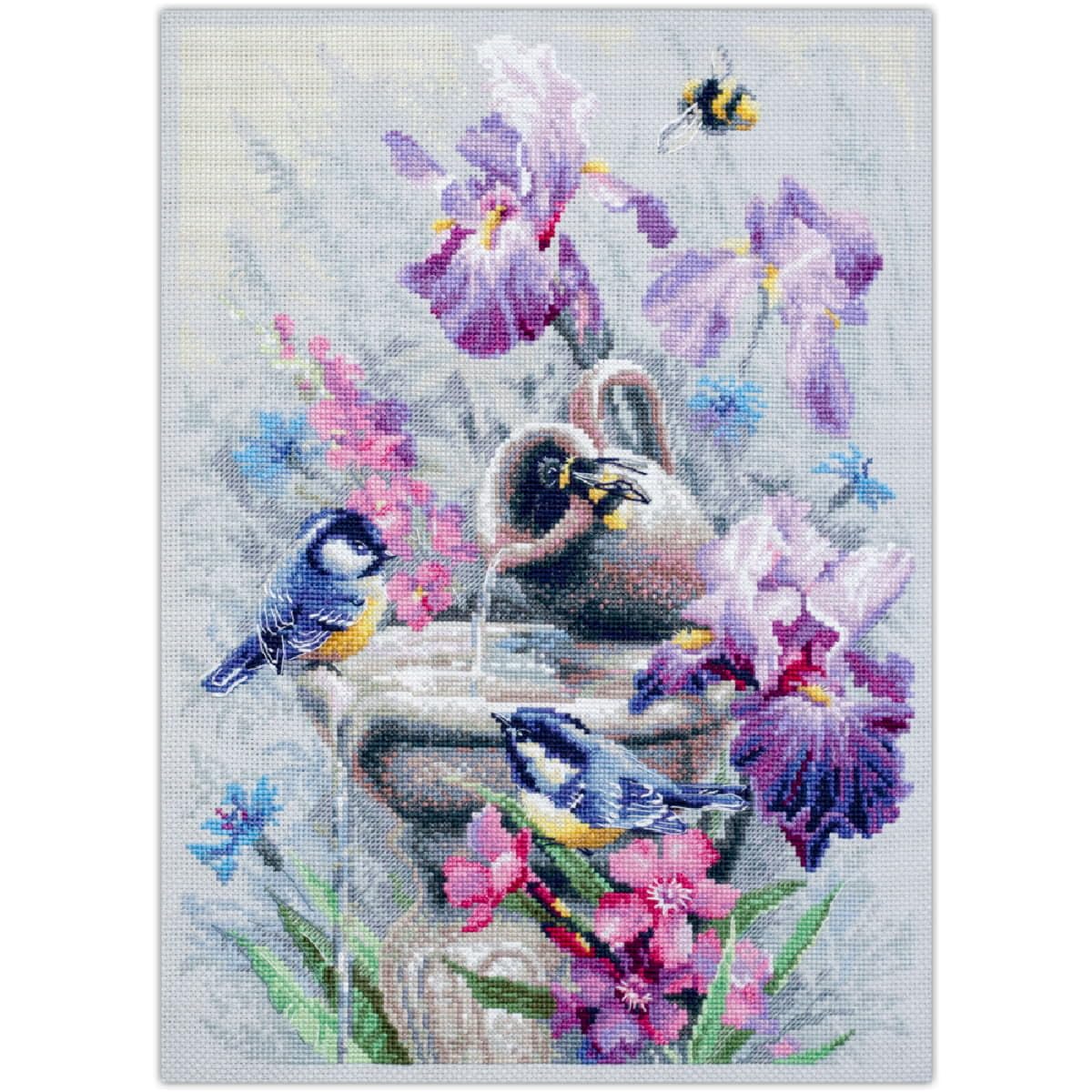 MARUSSIA Magic Needle Zweigart Edition kruissteek borduurpakket Victoriaans huis, telpatroon, 38x30cm