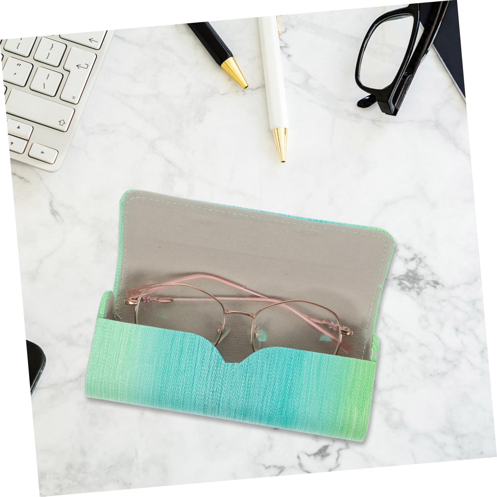 Homoyoyo Scatola Porta Occhiali Astuccio Per Occhiali Sottile Custodia Rigida Per Occhiali Da Sole Custodie Per Occhiali Da Donna Contenitore Per Occhiali Pu