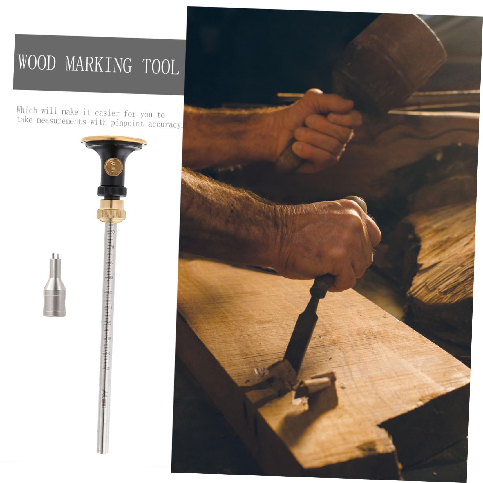 Marcador De Carpintería Duradero Rueda De Calibre De Marcado Herramienta Para Madera Para Bricolaje y Trabajos De Precisión Madera