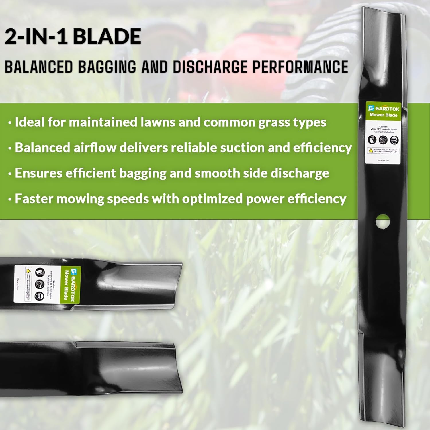 115-2454-03 High Lift Blades for 54" Mower Deck,Compatible with Exmark Quest E S-Series Tor o Time Cutter SS5425 ZX5400 ZX5420 MX5400 MR5400 54 Inch Deck (3 Pack)