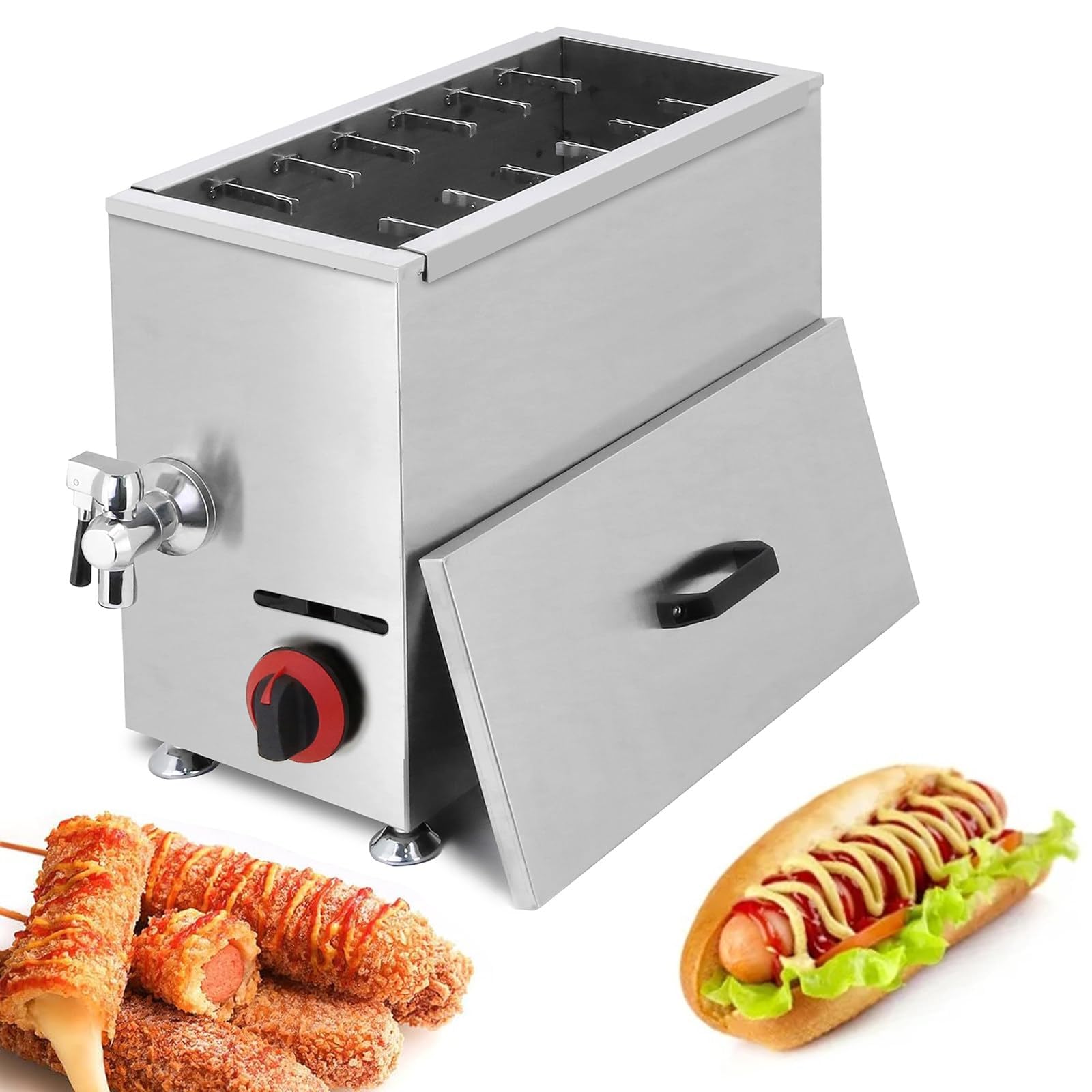 AYCDL Corn Dog Fryer Commercial Cooking Machine for Hot Dogs and Cheese Sticks - Ideal for Restaurants, Stores, and Home Use