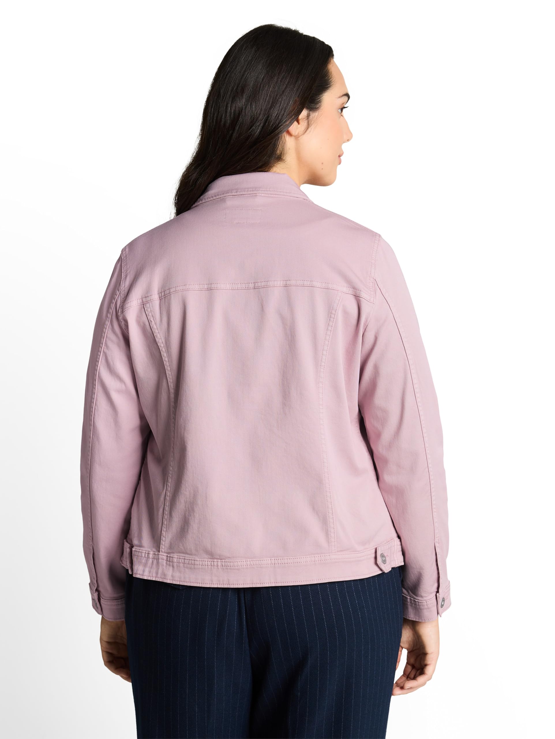 TOM TAILOR Damen 1051914 Plus Size - Jeansjacke mit Eingriffstaschen