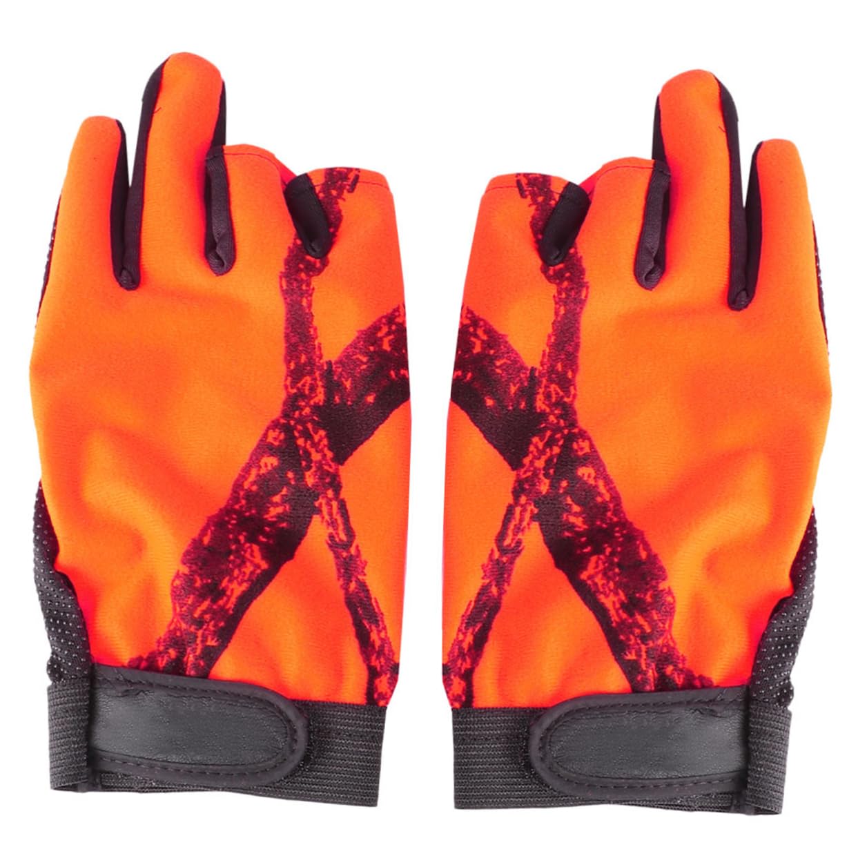 Abaodam 1Pair Fashion Fishing Gloves Slip Finger Exposure Design for Driving Cycling Camping and Outdoor Activities Comfortable Grip and Windproof Orange