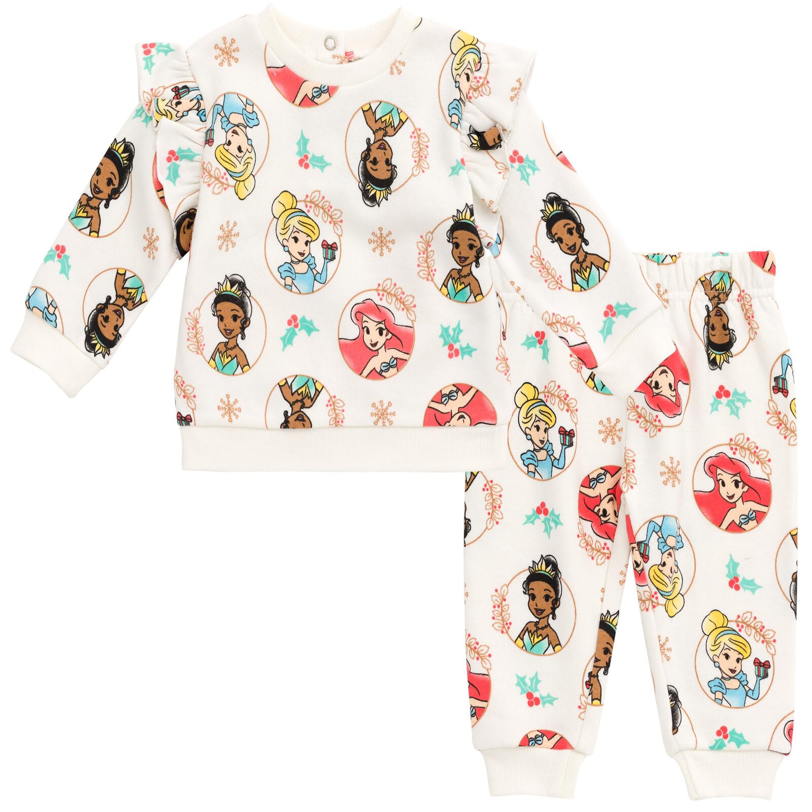 Disney Księżniczka Minnie Mouse Kubuś Puchatek The Aristocats od noworodków do dużych dzieci, bluza polarowa i spodnie zestaw