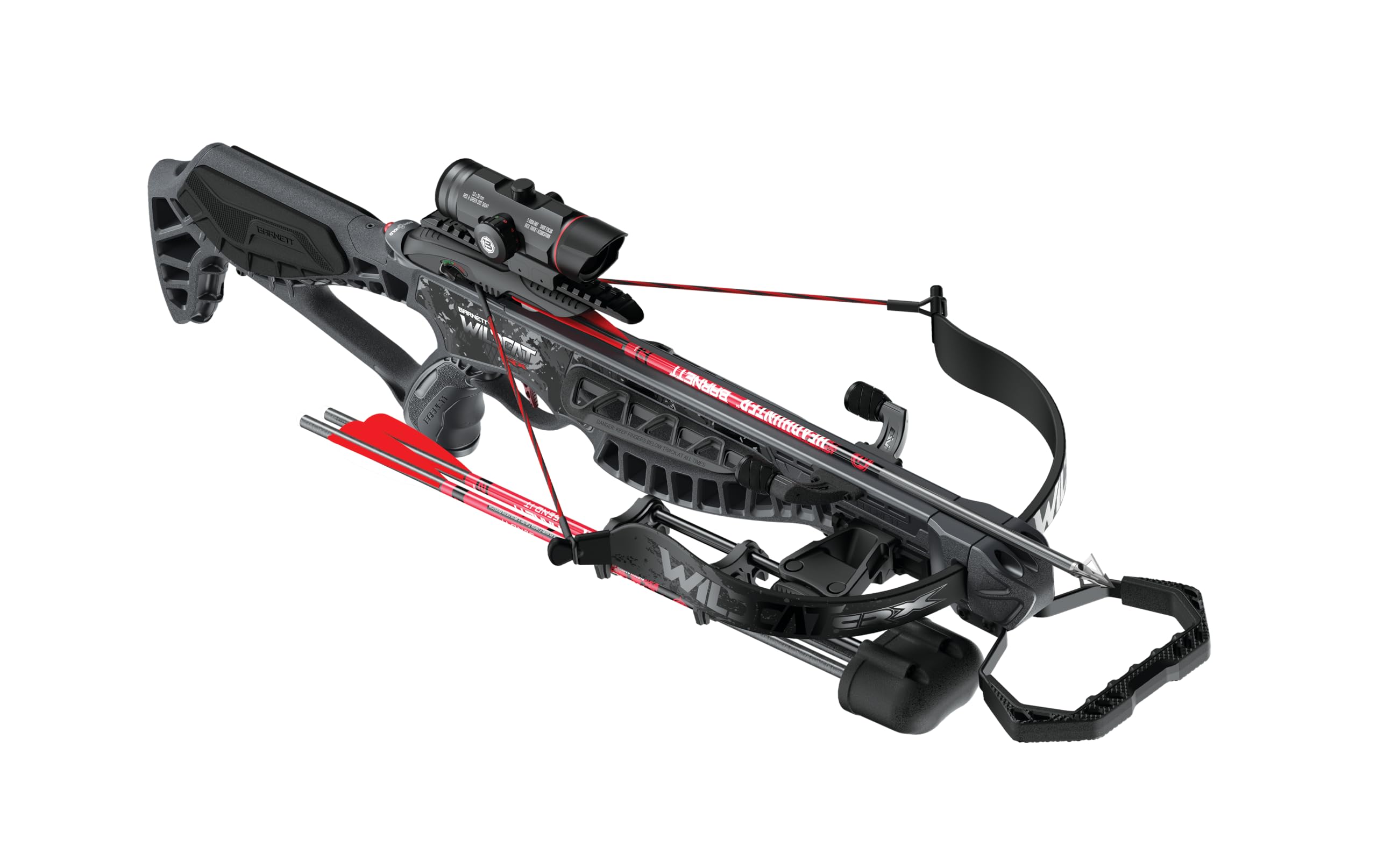 BARNETT Wildcat CRX Crossbow Bundle – Includes Bonus Arrow & Broadheads + Scope, Rope Cocking Device, Quiver, 3 Arrows & Neoprene Cover – Tactical 280 FPS Lightweight Hunting Crossbow