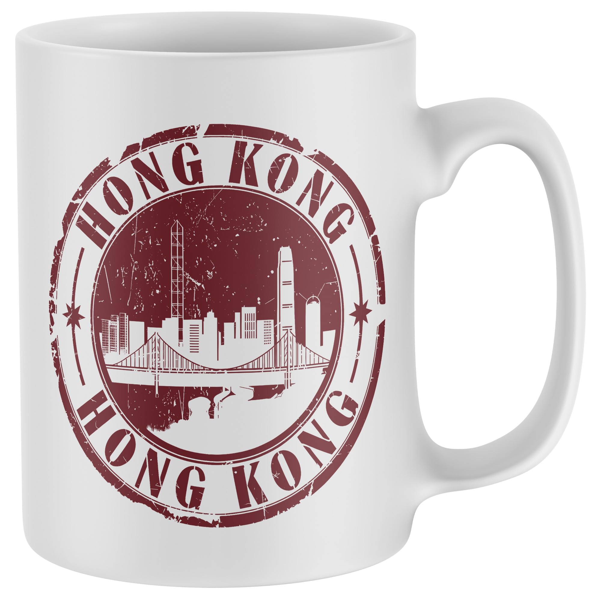 Purple Print House Hong Kong Mug Keepsake Travelling Men Women The Pearl of the Orient Coffee Cup Gift