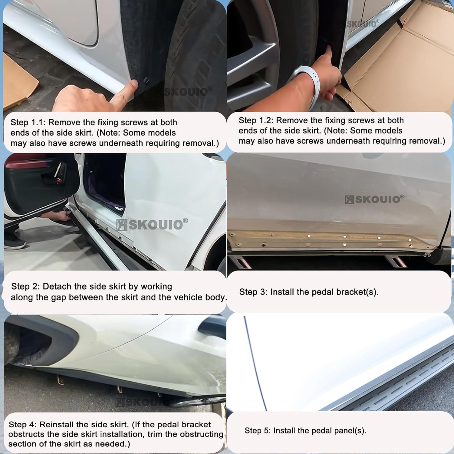 Running Boards & Steps for 2021-2024 Jeep Grand Cherokee L | 2022-2025 Grand Cherokee (Exclude 2022-2024 4xe Models) SUV Aluminum Black Side Steps Nerf Bars Step Rails 2Pcs