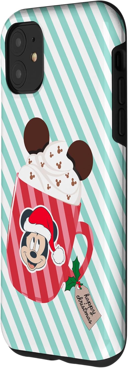 Disney Mickey Mouse Hot Chocolate Cocoa Mug Happy Christmas Case for iPhone 11