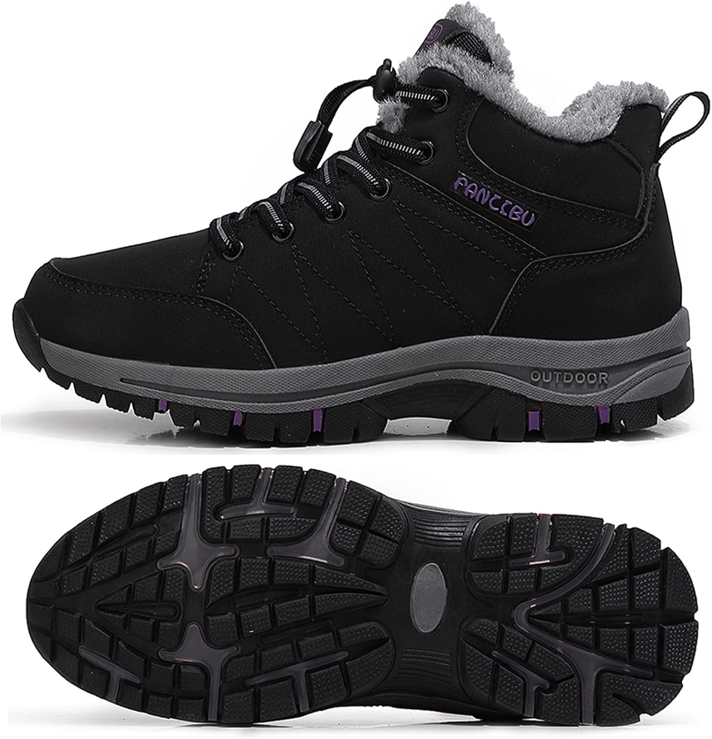 Miniatura 4 de Womens Snow Boots Fur Lined Warm Ankle Boot Waterproof Anti-Slip Winter Outdoor Sports Shoes