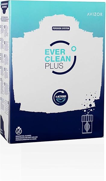 Avizor Ever Clean Plus | Solución Potente de Desinfección Intensiva para Lentes de Contacto | Limpieza Profunda con Comprimidos | Formato 2x350ml + 90 comprimidos - 4