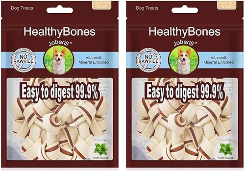 HealthyBones - Mini masticables saludables sin cuero crudo para Bretaña y otros perros deportivos médicos, excelentes alimentos para recompensas de