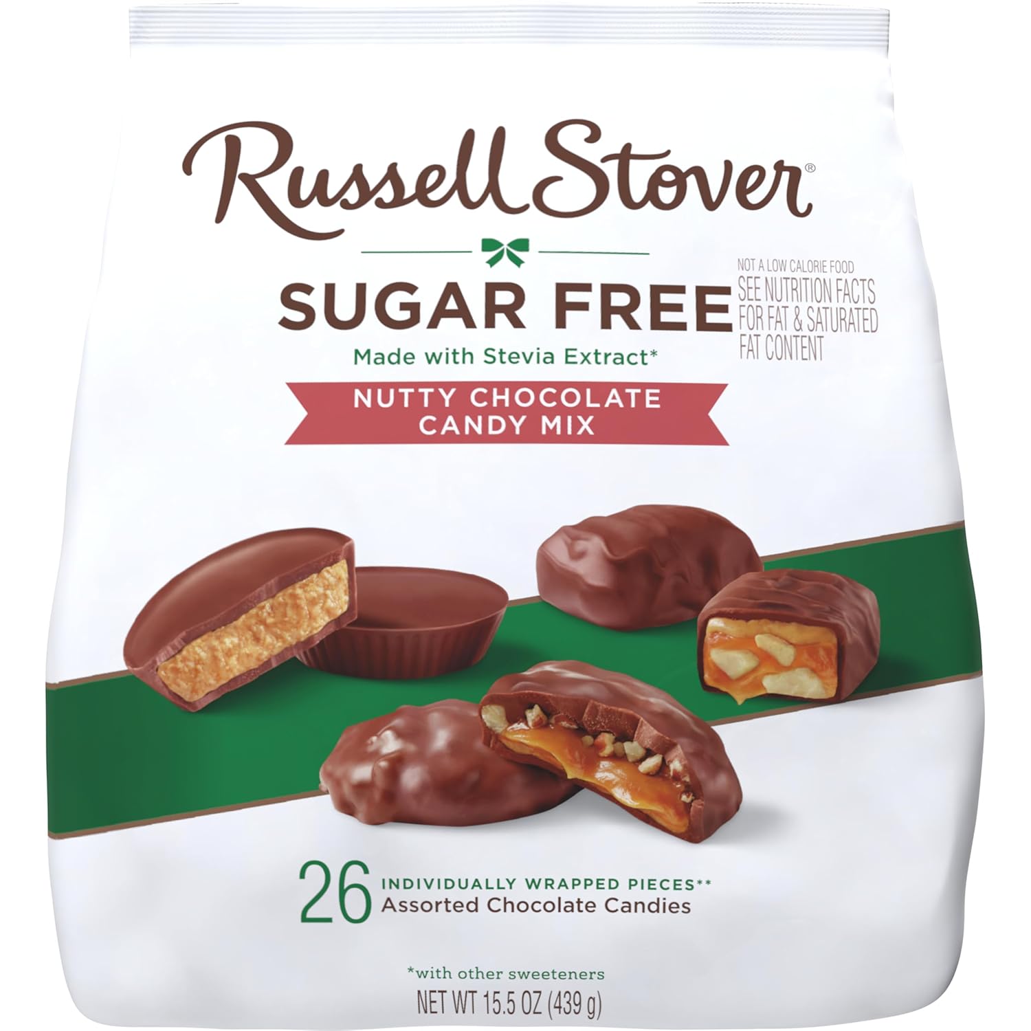 RUSSELL STOVER Sugar Free Assorted Chocolate Candy with Nuts, 15.5 oz. bag - Sugar Free Chocolate Candy