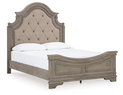 Lodenbay Traditional Queen Upholstered Panel Bed, Foundation or Box Spring