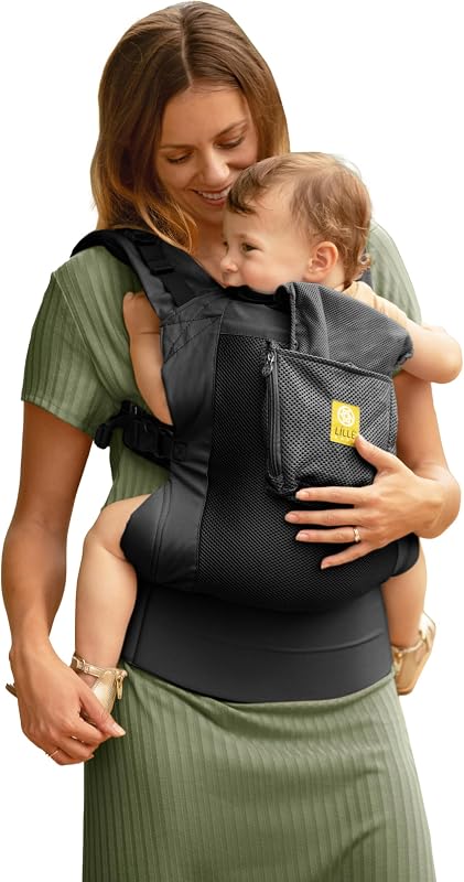 LÍLLÉbaby 3-in-1 Ergonomic CarryOn Airflow Toddler Carrier with Lumbar Support & Breathable Mesh Lining (25-60 lbs), Supportive & Comfortable, Multi-Position Carrying for Hiking & Travel (Black)