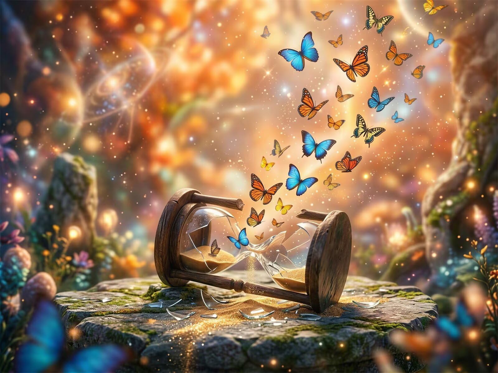 Puzzle 5000 pezzi Farfalla Clessidra per Adulti, 156x105cm Puzzle Adulti 5000 pezzi, Giochi Di Puzzle per Tutta La Famiglia, Un Regalo Festivo per Gli Amici in Una Bella Confezione