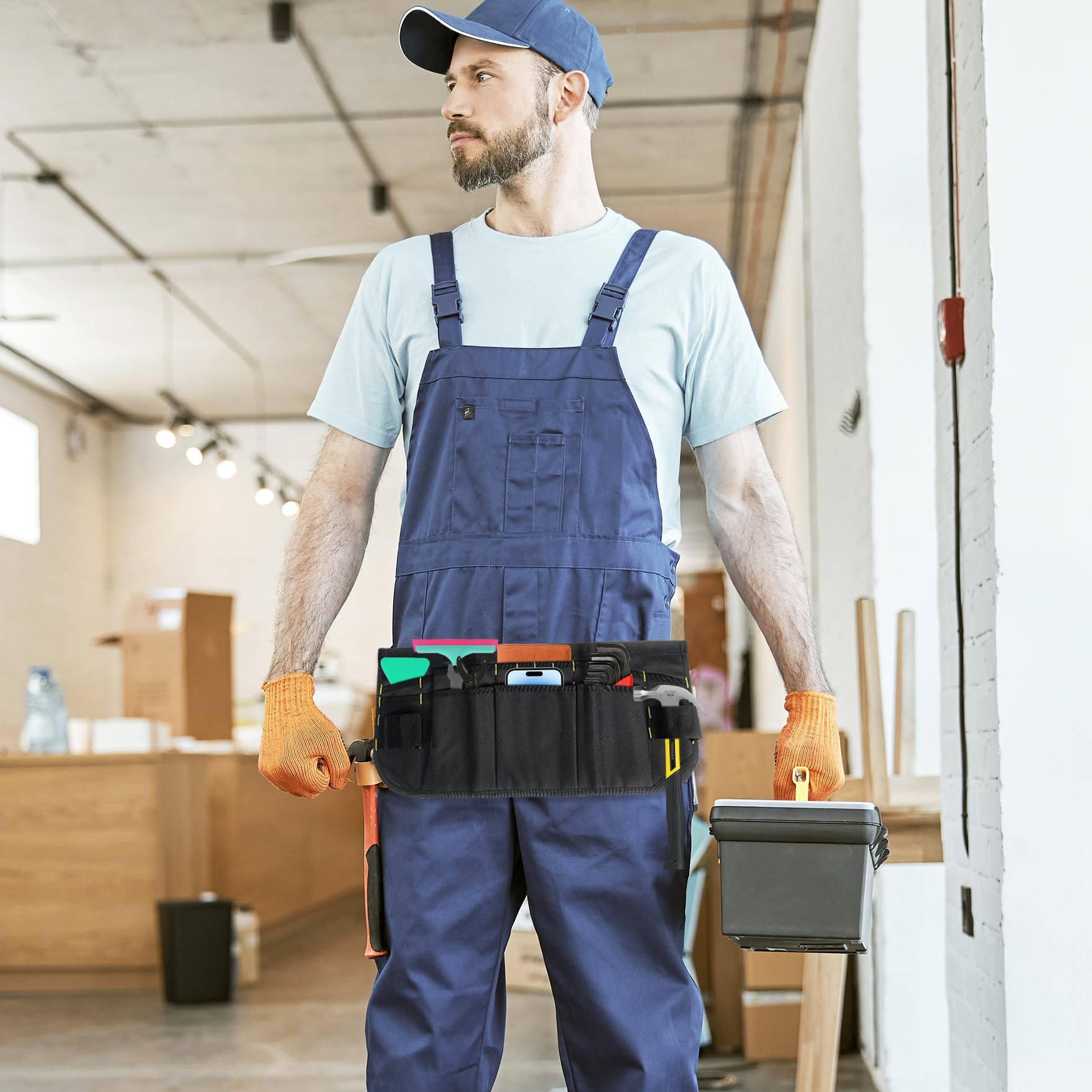 7mo Window Tint Tool Bag Waterproof Oxford Belt Waist Bag For Vinyl