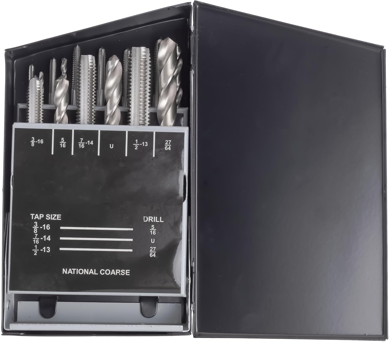 CME 18 Piece UNF Tap and Drill Set, High-Speed Steel, Drill and Thread Holes with Matched Sizes