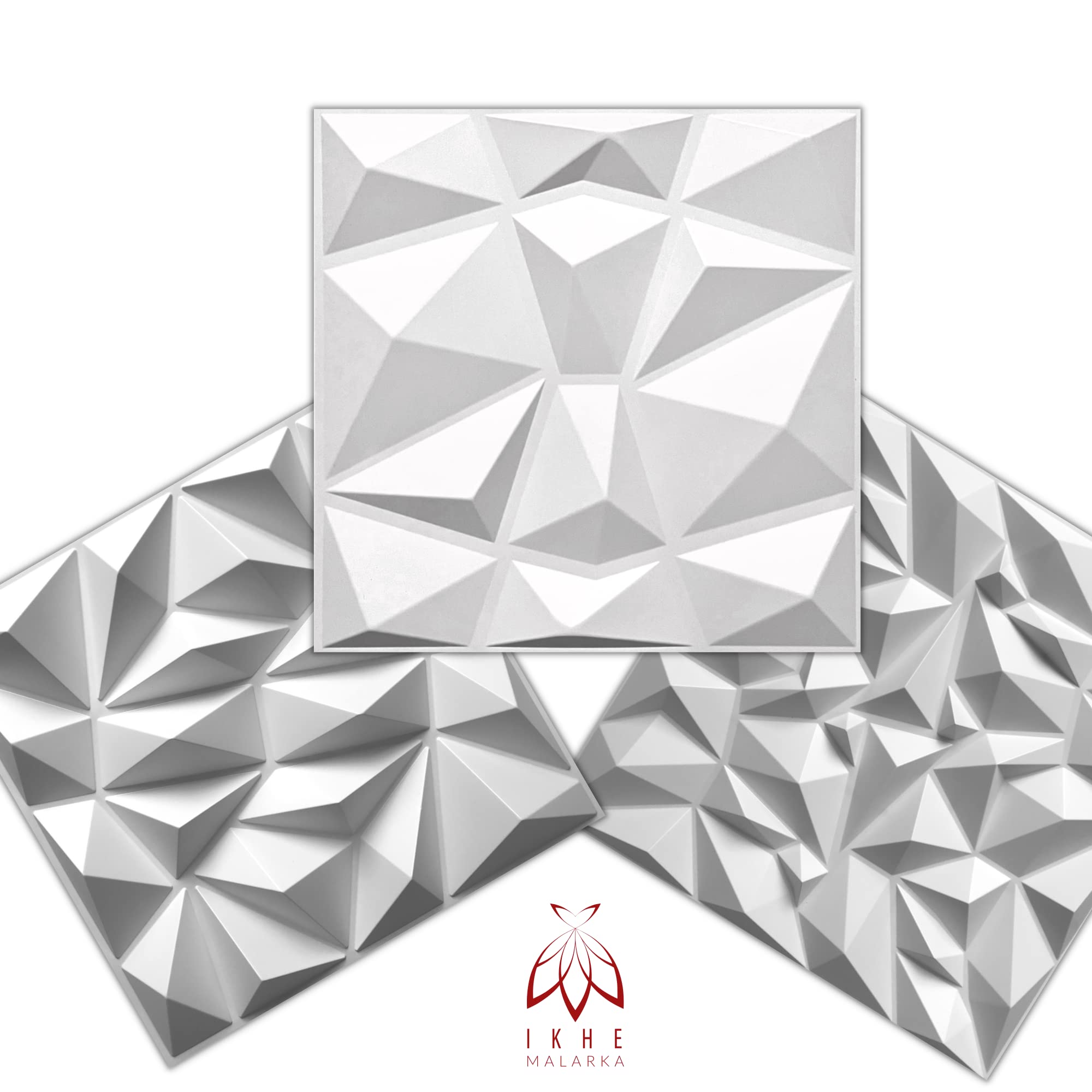Paneles 3D plástico PVC 5m²-20PCS Paneles de pared Sala de juego Techo de pared Óptica 3D Diamante 3D PVC — view 9
