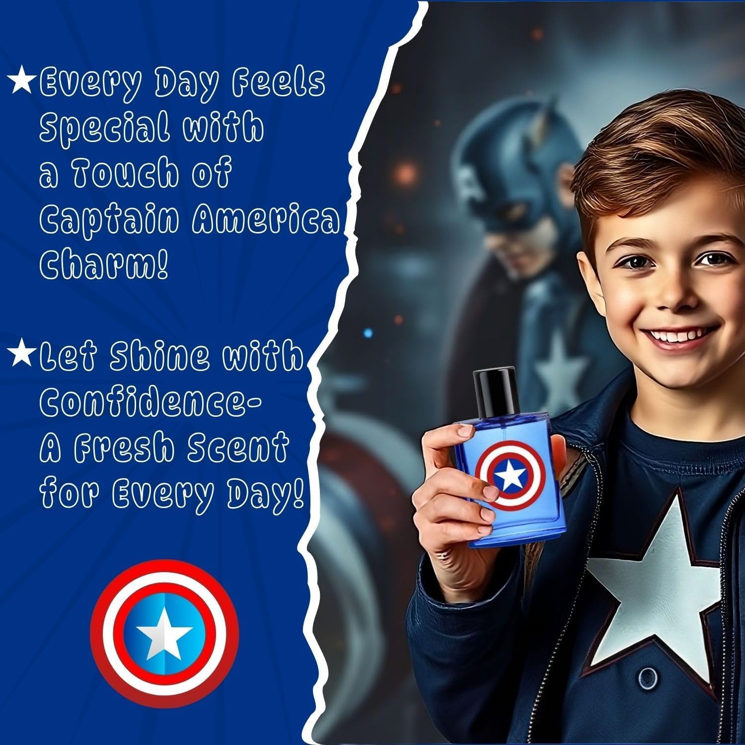 Captain America by Marvel for Kids - 3.4 oz EDT Spray image 4
