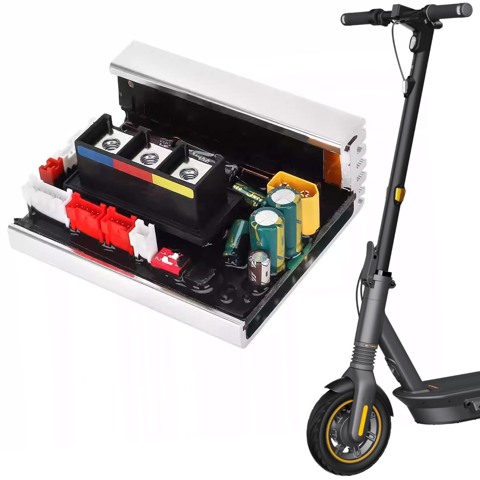 Controller für Elektroroller – Kompatibel mit Segway Ninebot MAX G2/G65, 35km/h Speed Upgrade & Metallkühler, Ersatzteil für E-Scooter (74x85x35,5mm)