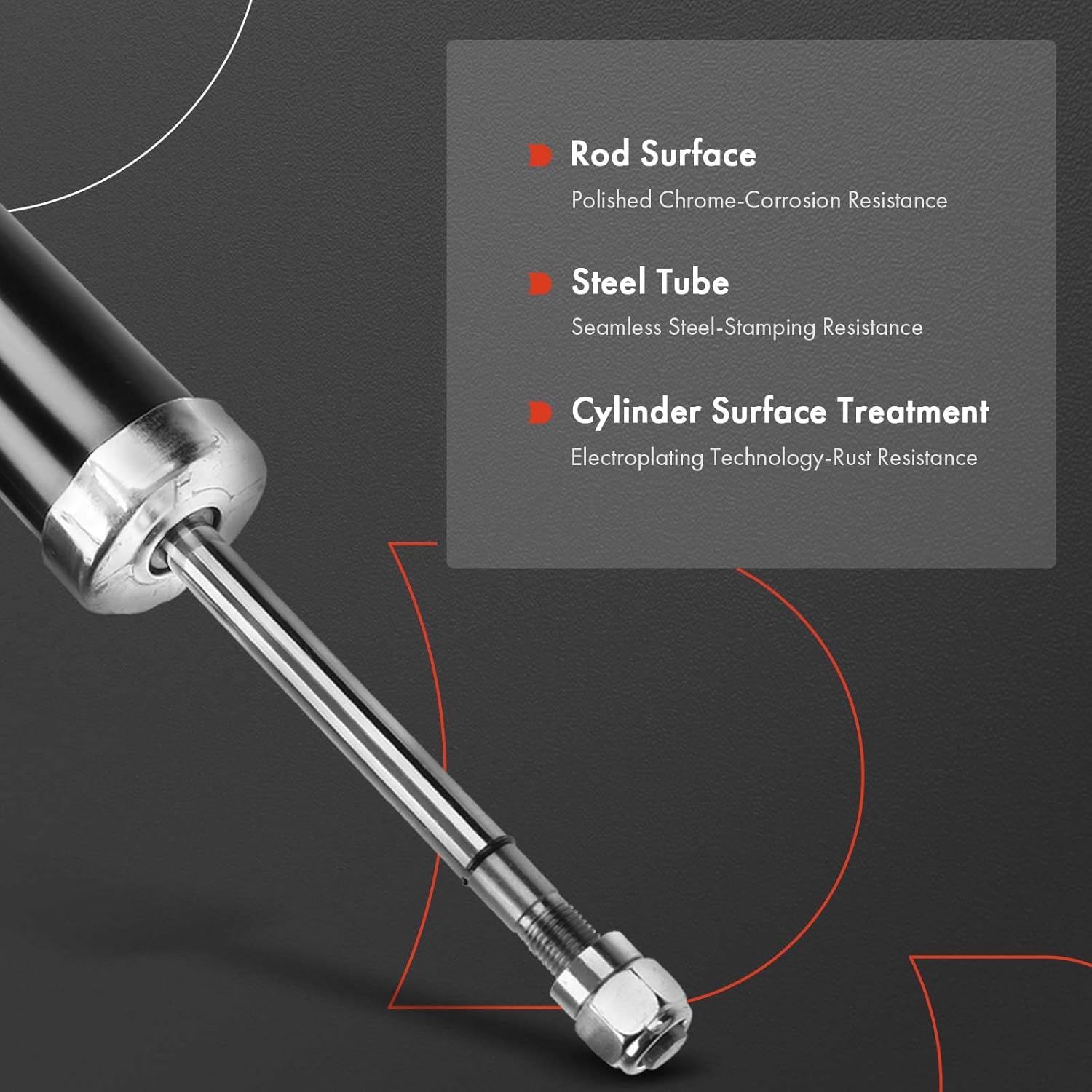 A-Premium Rear Pair (2) Strut Shock Absorber Compatible with Nissan Pathfinder 2013-2020 & Infiniti JX35 2013, QX60 2014-2020 Sport Utility, Driver and Passenger Side