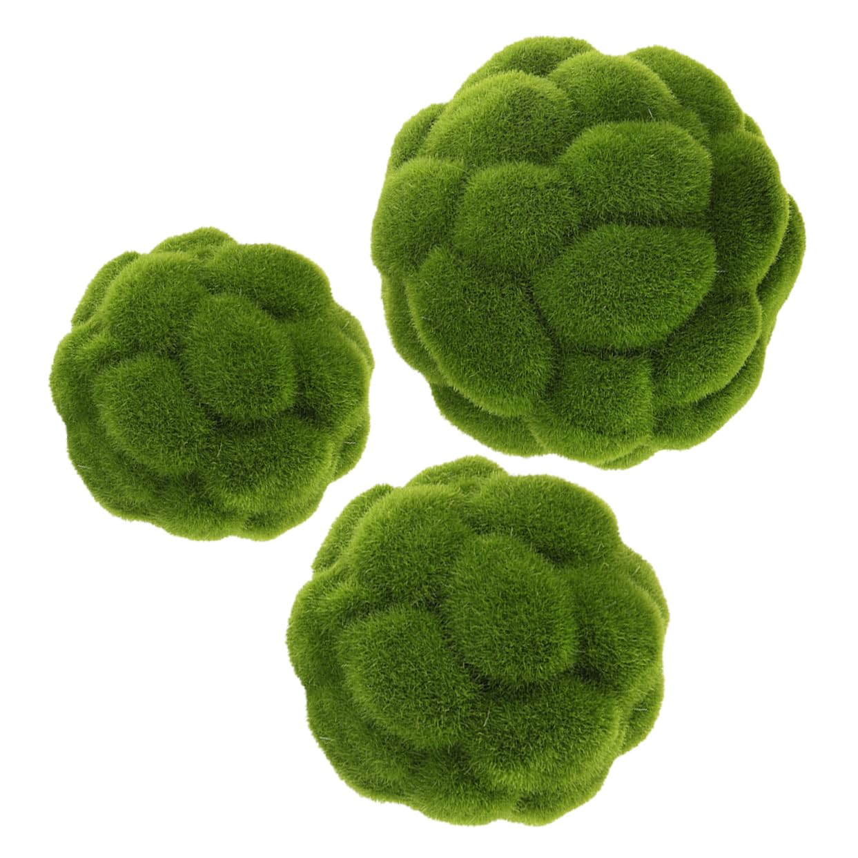 Alipis 6 Piezas Bola de Musgo simulada Bolas de Musgo de pecera as de Verde as Decorativas para la decoración del hogar decoración de Falso Trasplante de Cabello