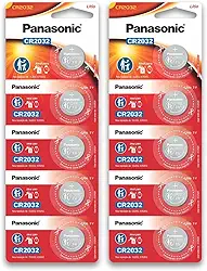 Pilha CR2032 3V Panasonic Bateria Moeda kit 10 unidades