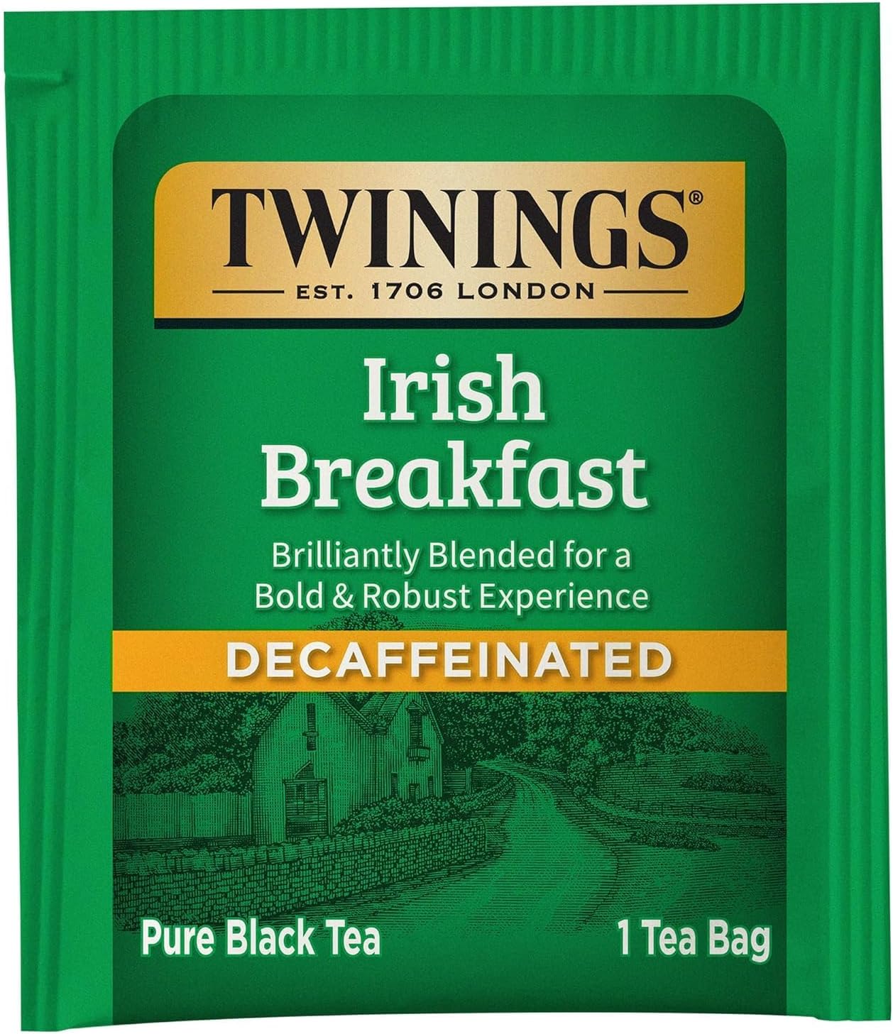 Twinings Tea Breakfast Tea - Irish Decaf - Case of 6-20 Bags