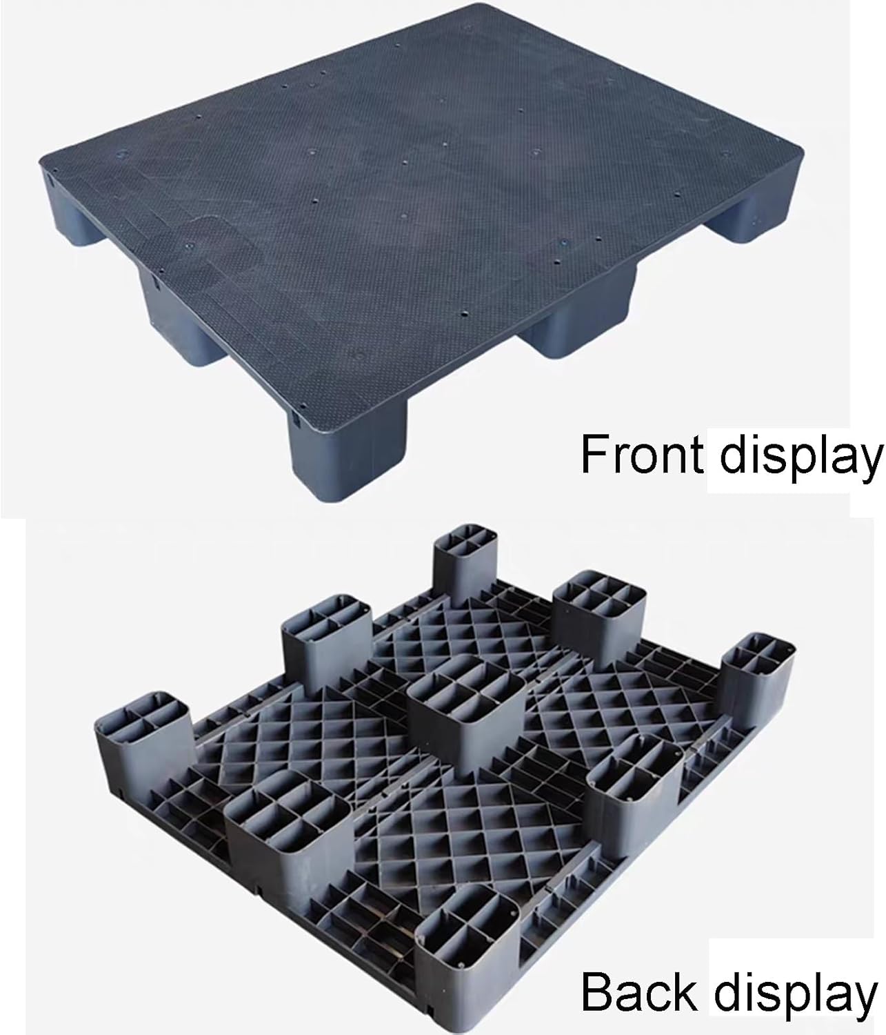 Plastic Pallets, Lightweight Warehouse Goods Board, Breathable Grid Ventilation for Indoor and Outdoor Use, Ideal for Garages and Basements