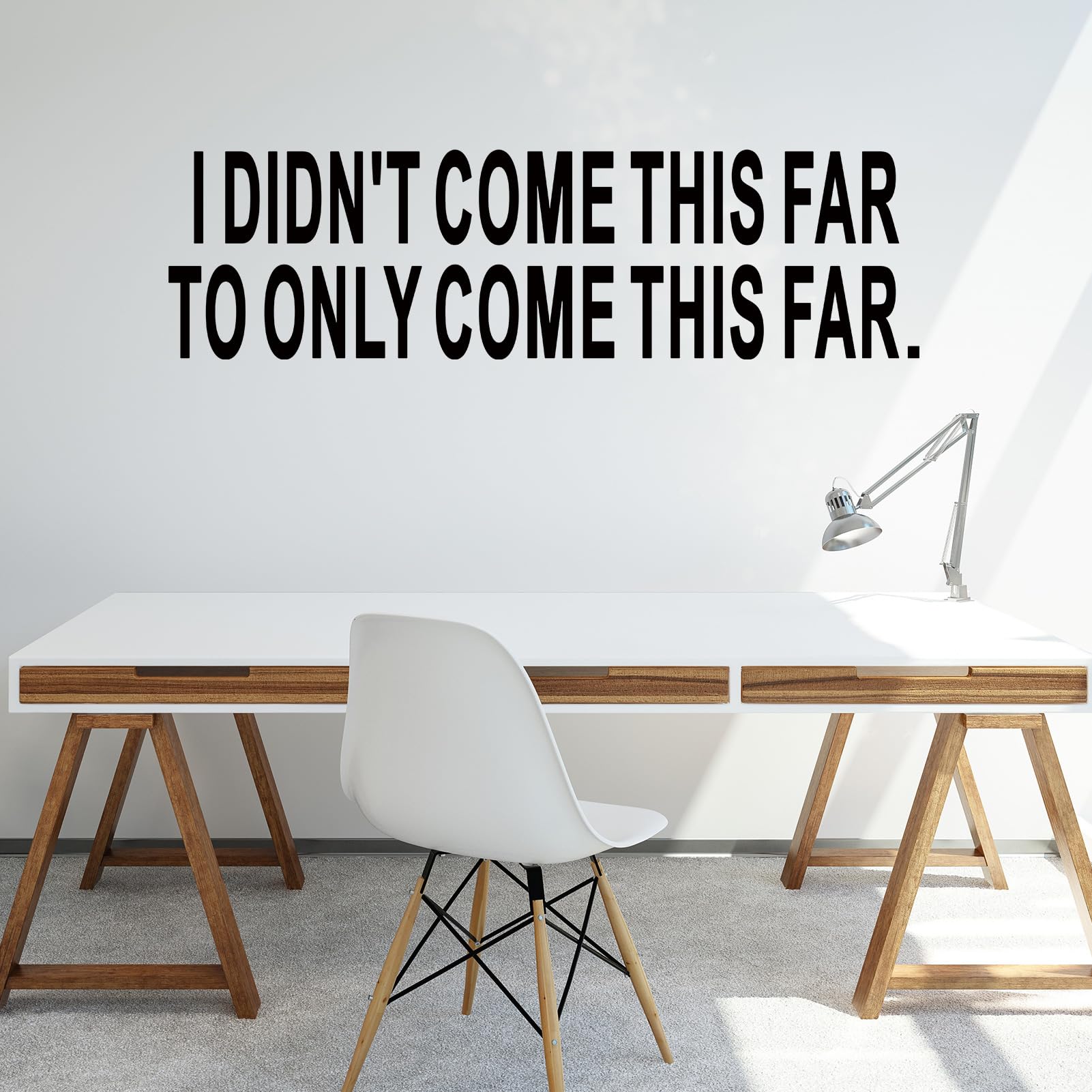 VODOE I Didn't Come This Far to Only Come This Far Wall Stickers Motivational Gym Office Wall Decals Inspirational Quotes School Classroom Bedroom Art Vinyl Fitness Garage Wall Decor 35"X9.8" - Image 3