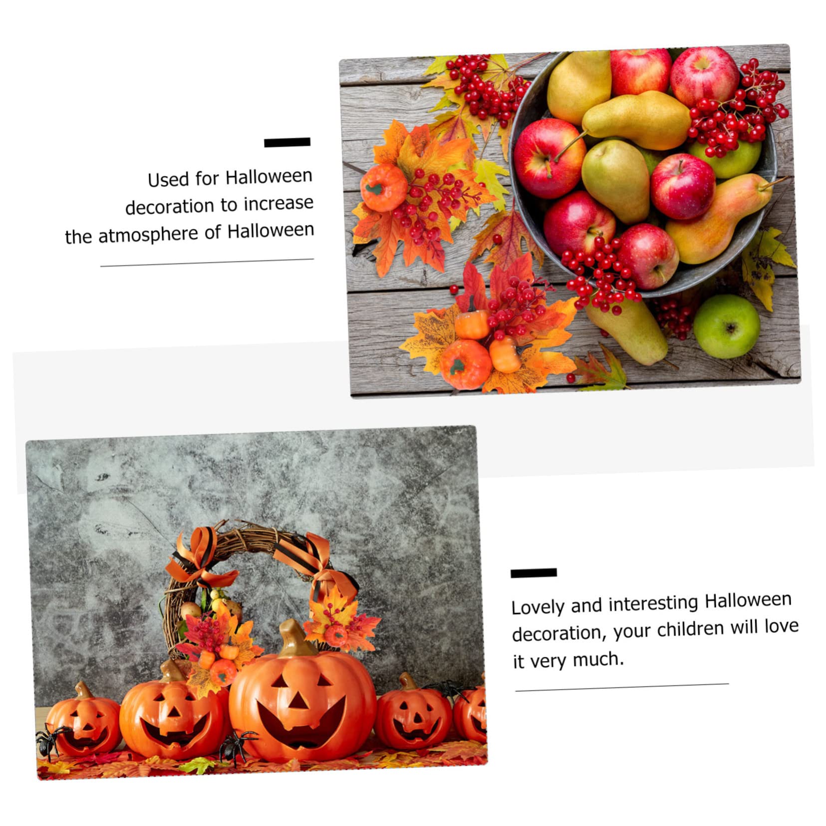 Cabilock 9stücke Künstliche Kürbis-Dekoration Für Zuhause Herbst Und Halloween-deko Für Innen Und Außeneinsatz Wetterfest Und Langlebig