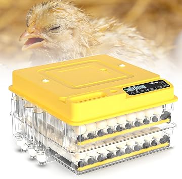 118 Egg Digital Incubator with 360 Viewing, Auto Egg Turner, Candler Light & Hatch Day Countdown - Perfect for Home, Classroom & Small Farm 144Eggs