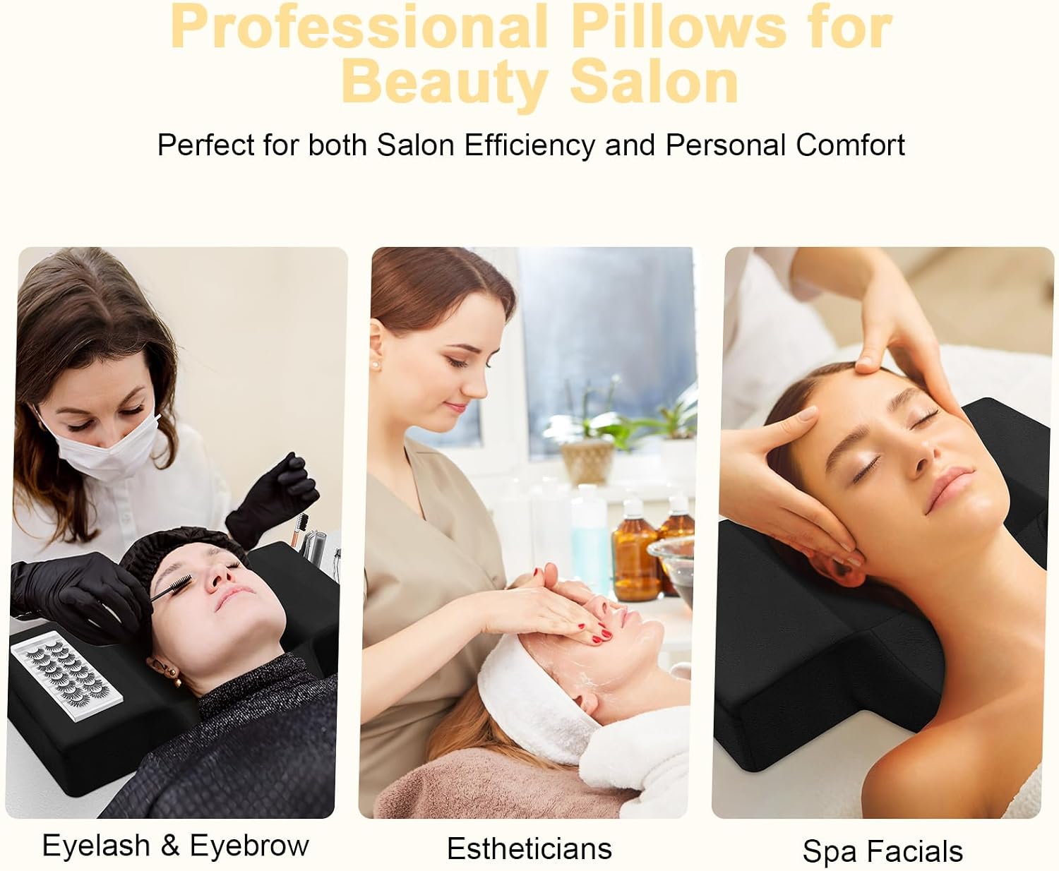 CGBE U-Shaped Lash Pillow for Eyelash Extensions, Memory Foam Neck Support
