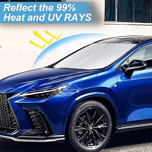 Miniatura 253 de Parasol para parabrisas de ajuste personalizado, cubierta para ventana delantera, visera plegable 210T, protector que bloquea los rayos ultravioleta