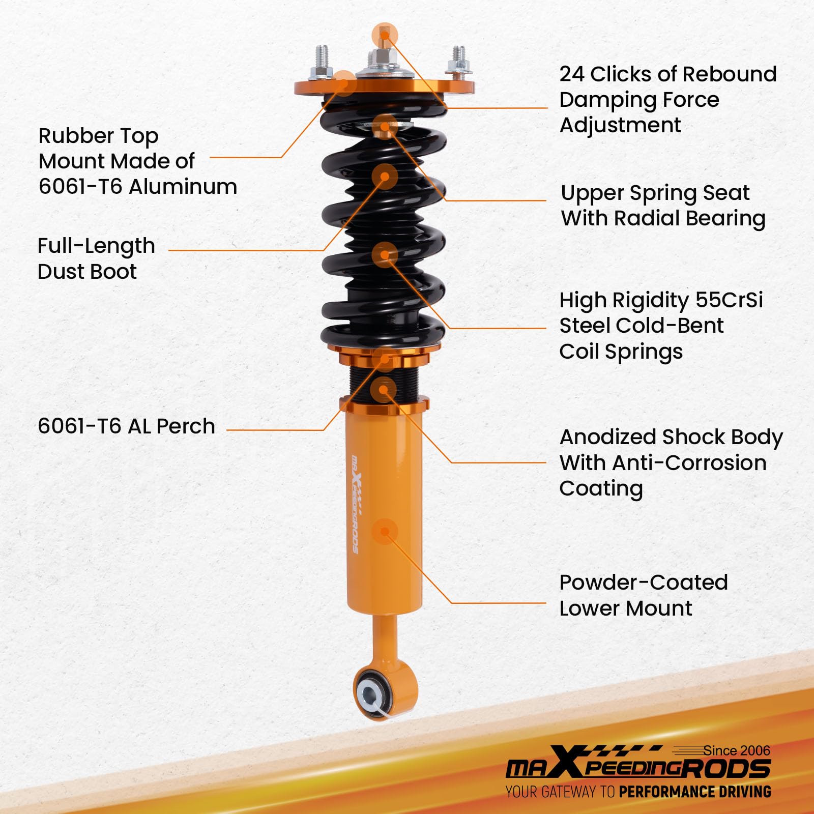 Amazon.com: maXpeedingrods Coilovers for Lexus LS430 2001-2006, 24