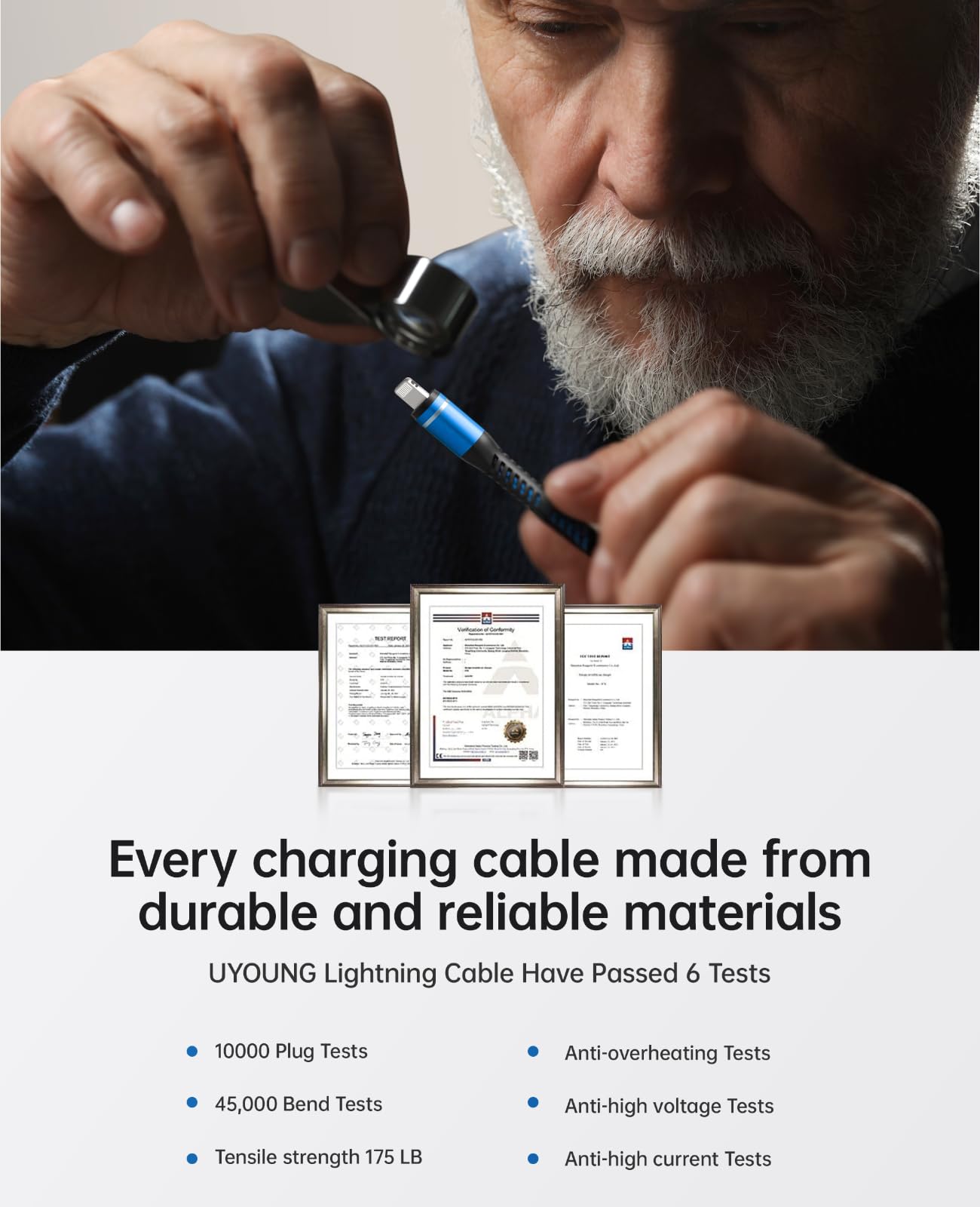 Cable Lightning de 3 pies, cable cargador para iPhone, color azul, compatible con Apple iPhone 12/11/X/XS/XR/XS Max/8/7/6/5S/SE/iPad Pro/Mini/Air