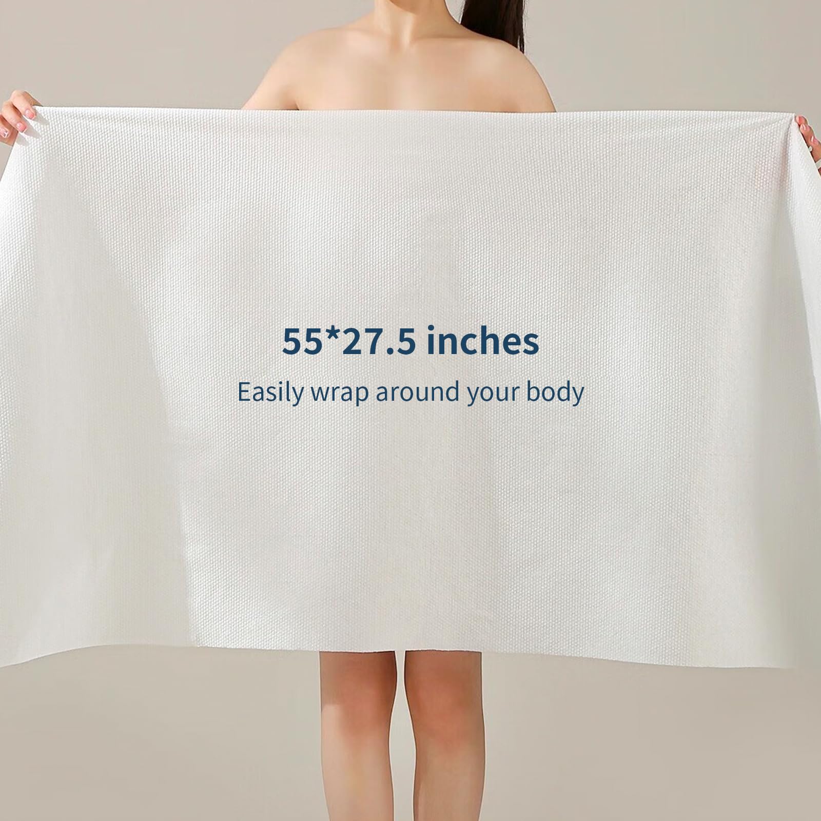 4 Pack Disposable Bath Towels Durable Large Portable Thicken Camping Towels for Travel Hotel Business Trip Swimming Pet Towels Sauna Spa Hot Spring Water Play 55''X27.5'' - Image 3