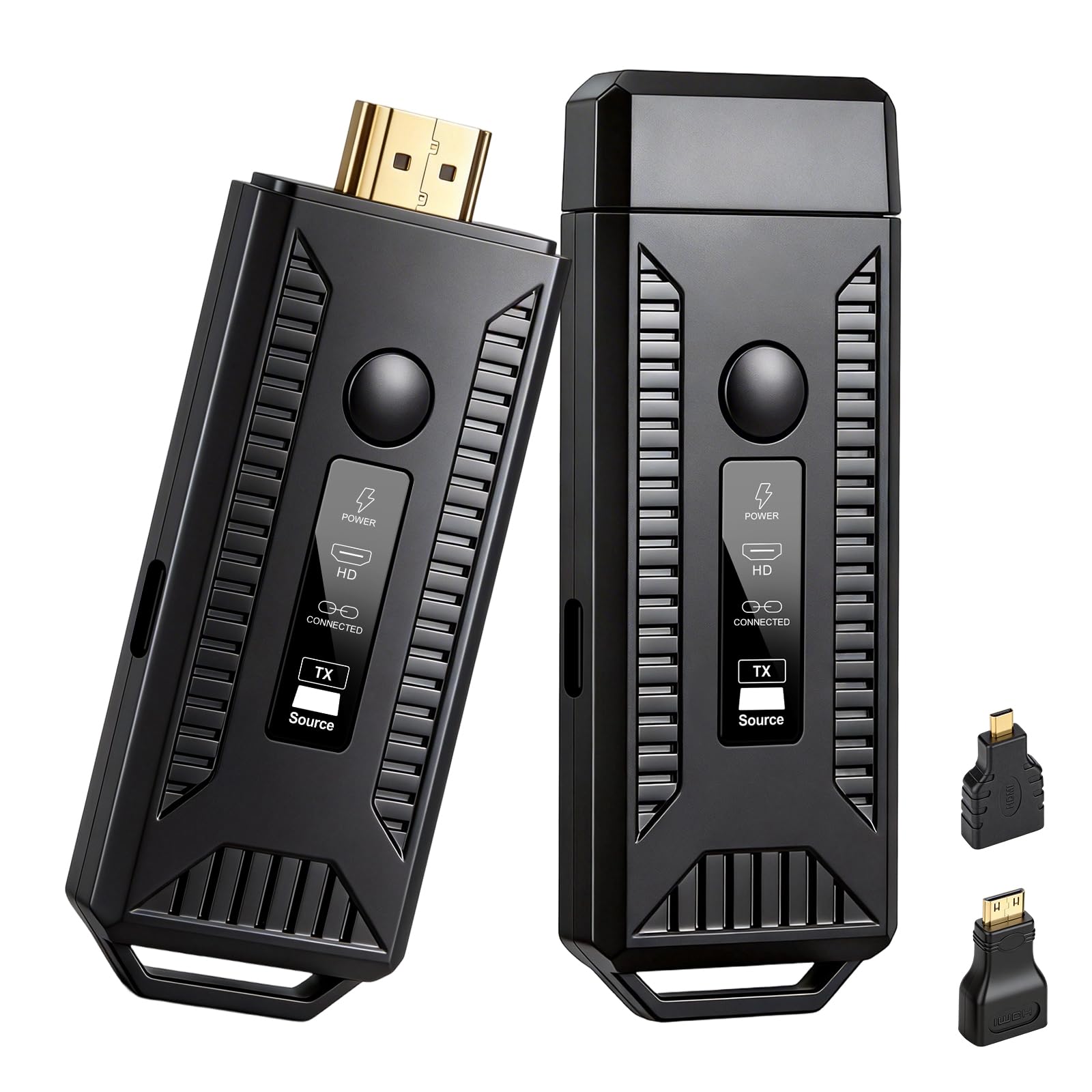 Bezprzewodowy nadajnik i odbiornik HDMI, przedłużacz HDMI 5.8G+2.4G z wyświetlaczem LED, wtyczką i odtwarzaniem, zasięgiem 60m, wyjściem 1080p dla laptopa, komputera, smartfona, aparatu, TV Box na