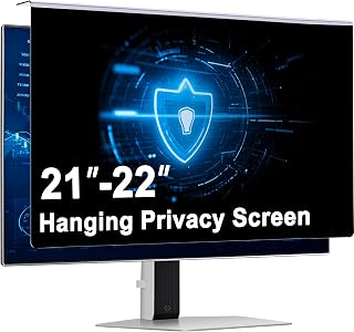 21-22 Inch Hanging Monitor Privacy Screen, Blue Light Filter