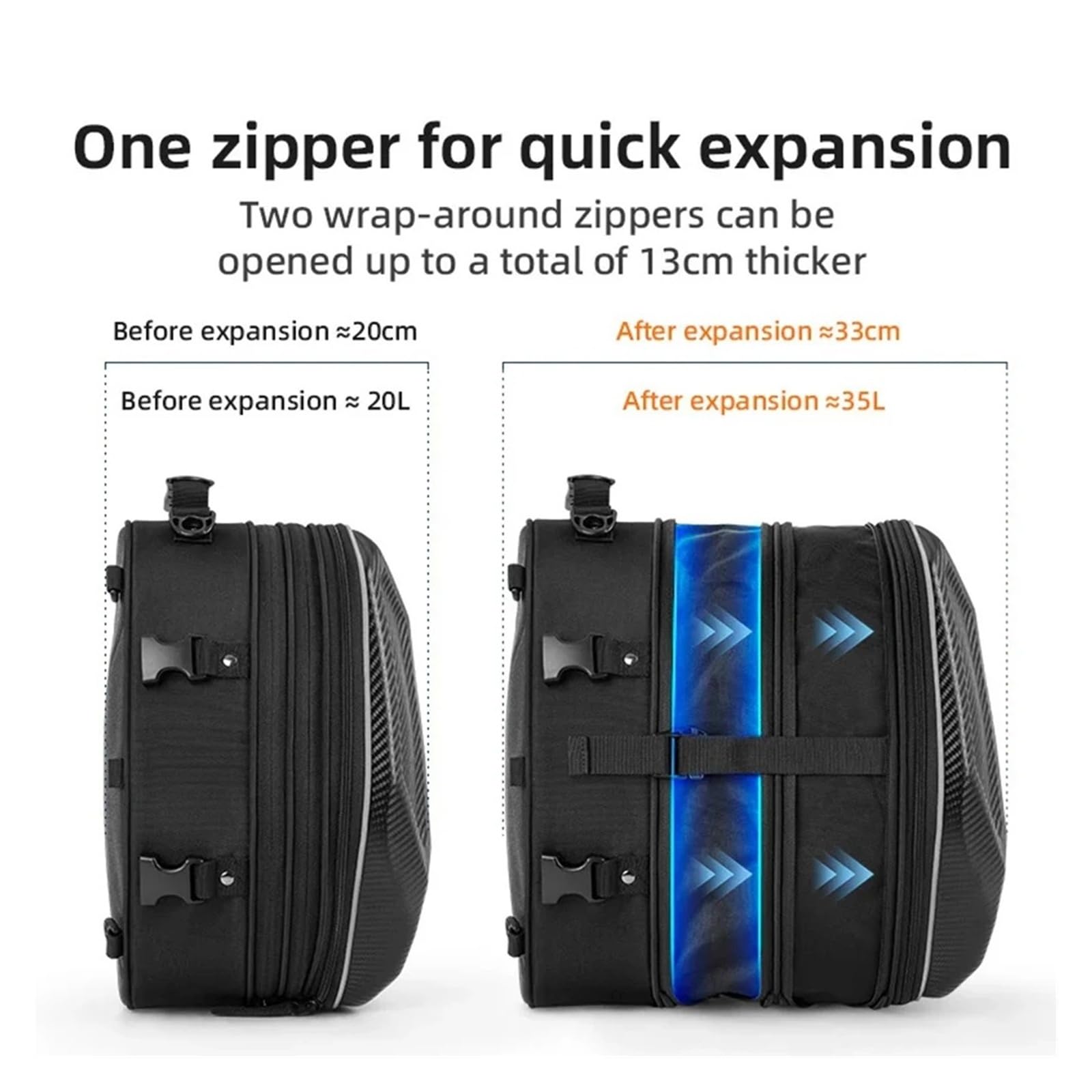 Borsa Per La Sella Della Moto Borsa A Tracolla Da Equitazione Grande Capacità Da 35 Litri Borsa Riflettente Sedile Posteriore Borsa Per Casco Borsa A Mano(Helmet bag)