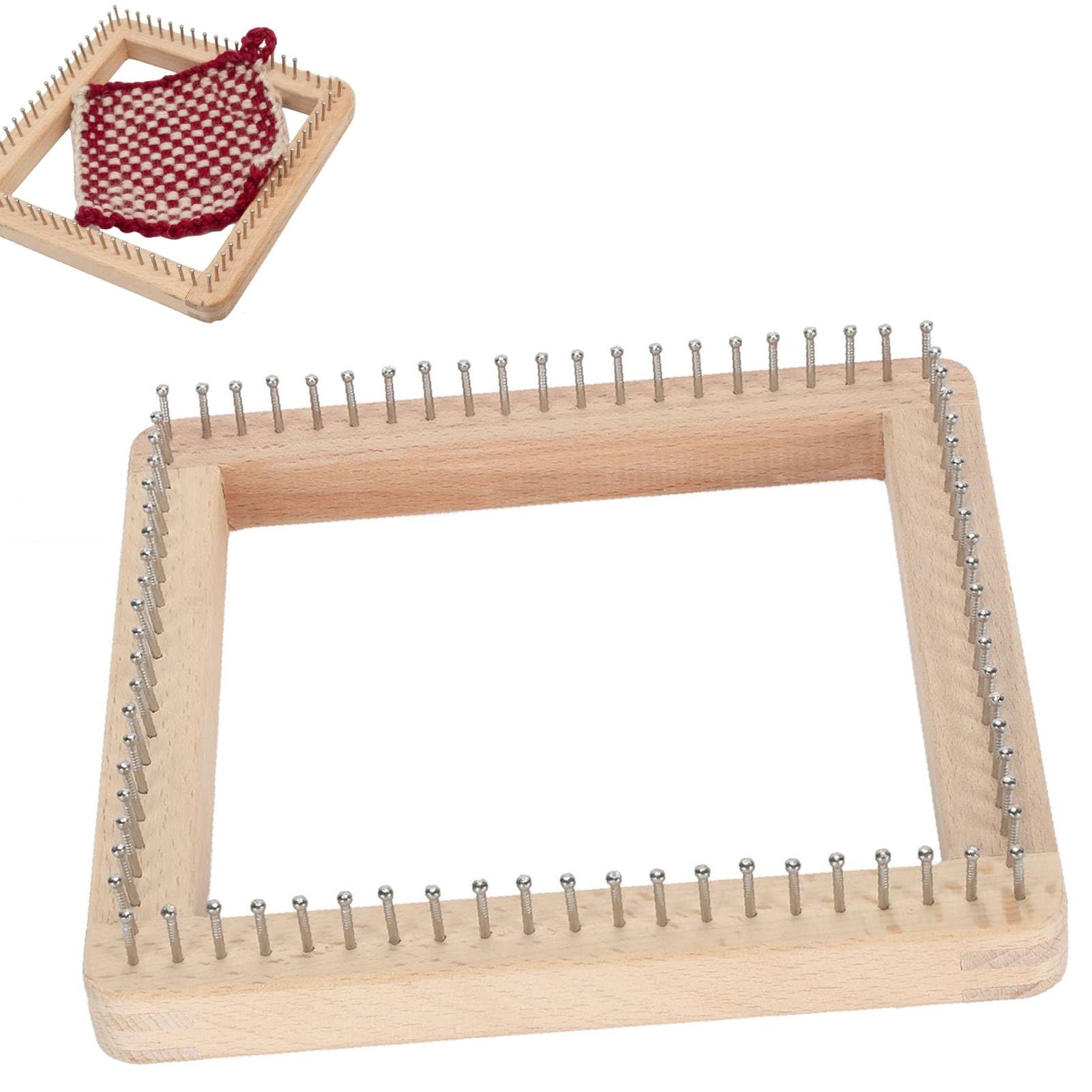 Métier à Tricoter En Bois Pliable - Pour Couvertures, écharpes, Débutants, Tissage Manuel, Rangement Facile