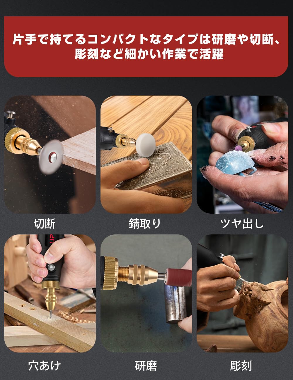 Amazon | UPERCT ペン型ミニルーター リューター 5段変速 3000