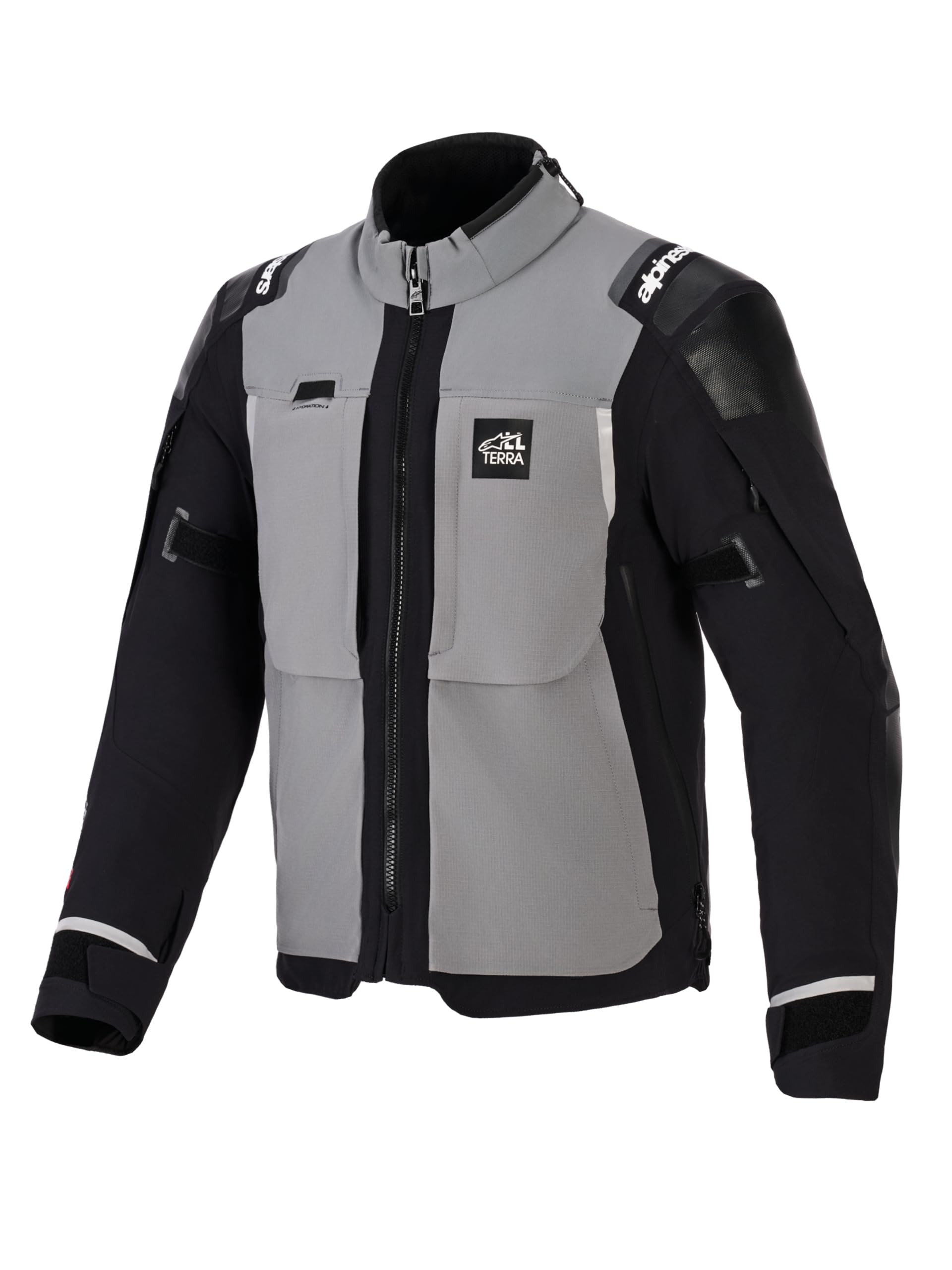 Alpinestars Andes Pro Drystar XF wodoodporna kurtka tekstylna motocyklowa, szary/czarny, L