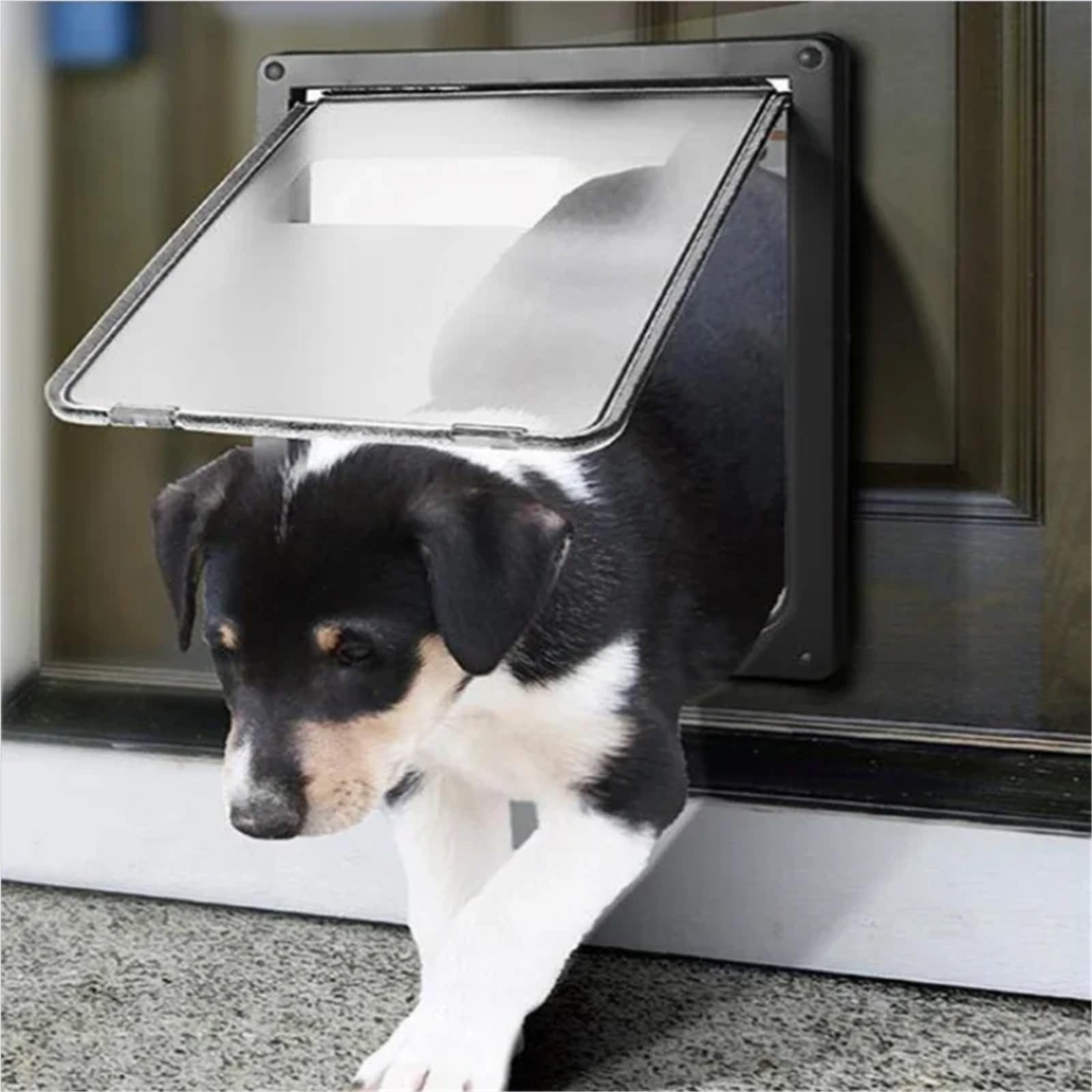 Haustiertür 1PC Katze und Hund Türstopper Eingangszaun Keine Klappe Türstopper Haustier Zwinger Loch Haus Haustierzubehör Große Tiertür (Weiss, S) (White S)