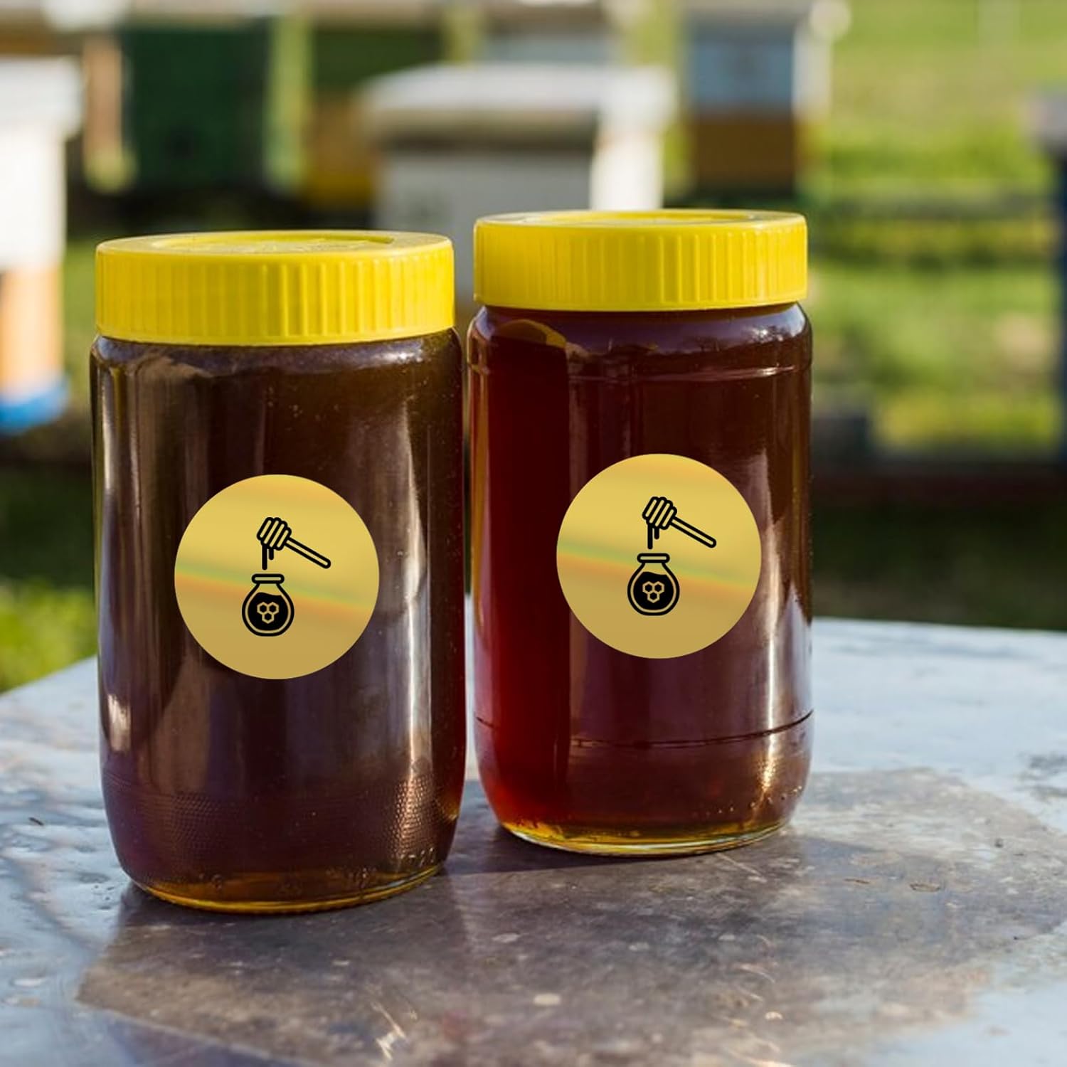 Gold Circle Thermal Labels Vinyl 2 Inch Self-Adhesive Round Glitter Stickers Roll Waterproof Printer Decals Name Tag for QR Code DIY Office Address 200 PCS - Image 5