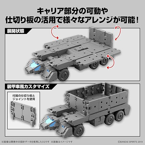 Miniatura 3 de BANDAI Spirits 1.2 inches (30 mm) Exa Vehicle (Customized Carrier Ver.) 1144 Scale, Color Coded Plastic Model
