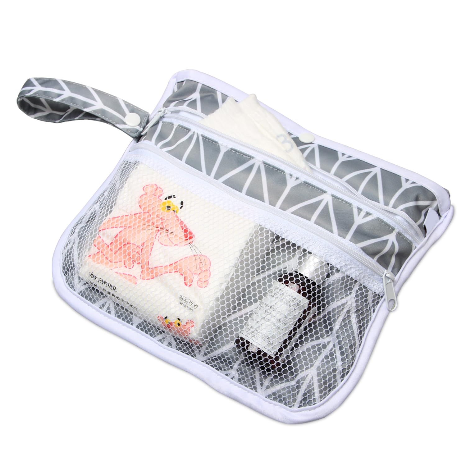 Teamoy Portable Diaper Changing Pad, Foldable Baby Changing Pad with Pockets, Portable Diaper Clutch for Baby, Washable Travel Diaper Change Mat for Home Travel, Gray Arrow image 6 of 6 B0DLNQT8W8