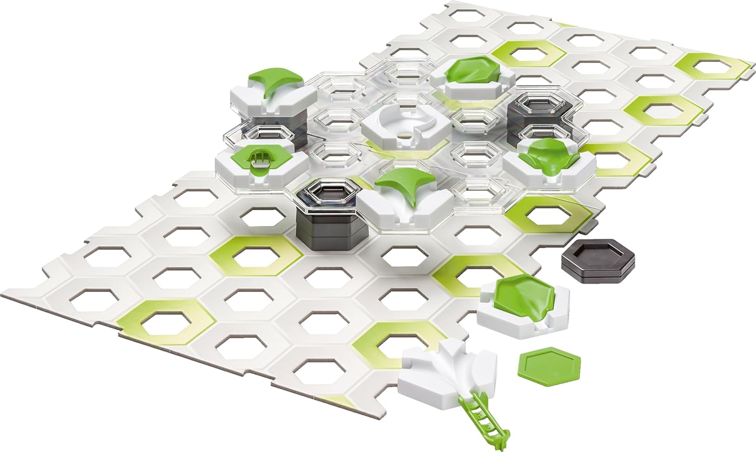 Child observing a GraviTrax marble run track