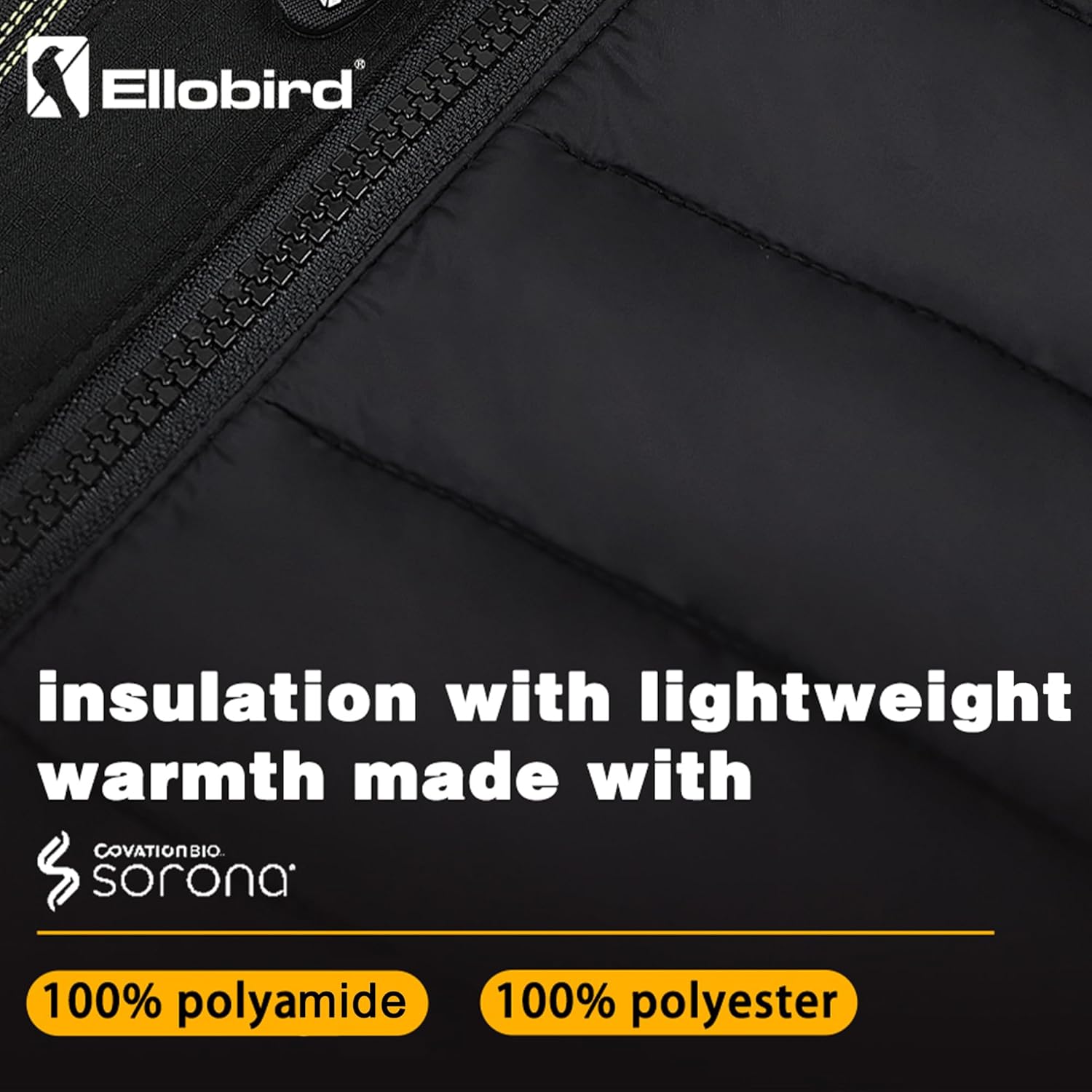 Ellobird Mens Lightweight Puffer Vest Men Work Hiking Casual Winter Cotton Quilted Jacket Workwear - Image 6